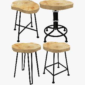 3D Loft Stools Collection V2 model